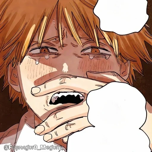 animation, cartoon animation, cartoon characters, blich ichigo crying, kurosaki ichigo cried