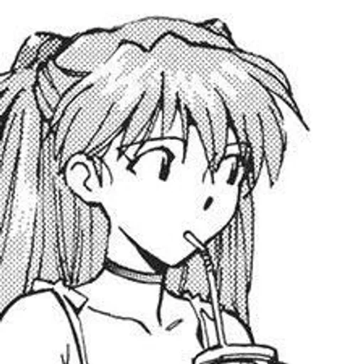 dibujos de anime, personajes de anime, manga evangelion, capturas de pantalla de manga evangelion, manga ícono de asuka langley