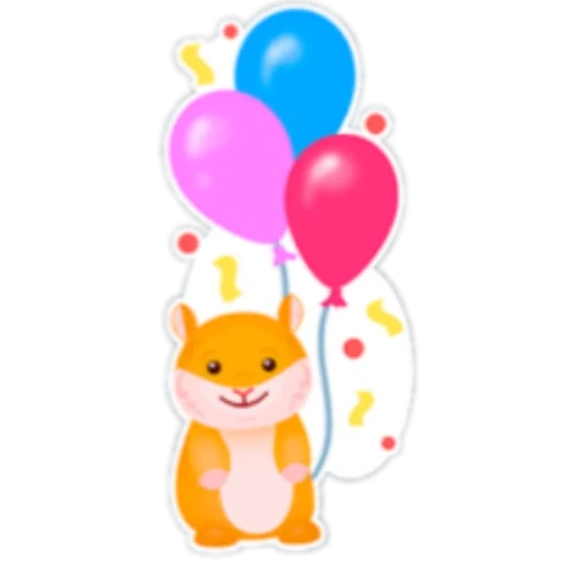 ball cat, birthday, children's clipart, dry cat balls, the ball of the squirrel is airy