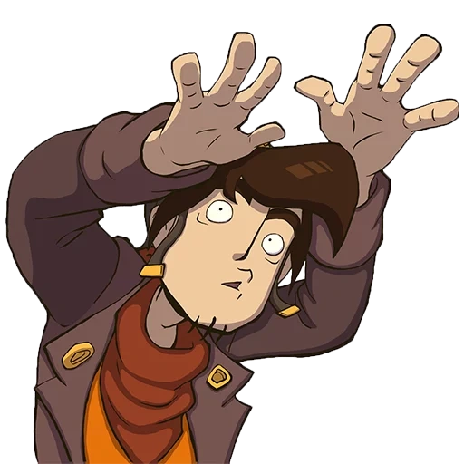 deponia, ilustração, deponi rufus, clitus deponia, adeus deponia