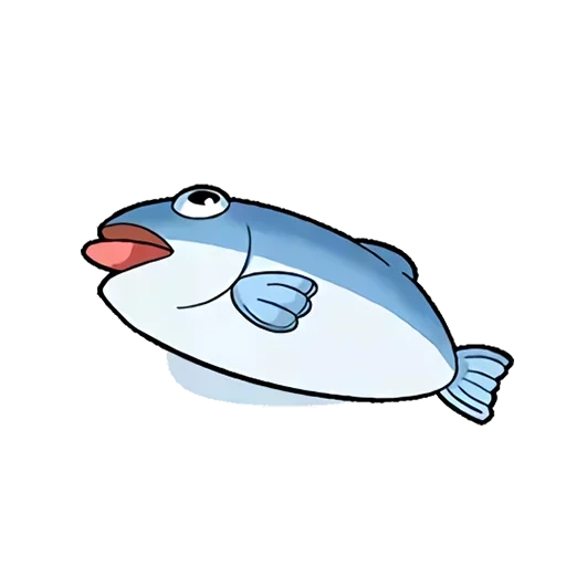 рыба, рыбка, рыбка синяя, голубая рыба, рыба мультяшный без фона