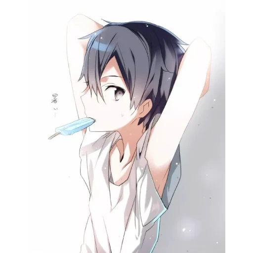 chicos de anime, kirigai kun, maestros de la espada en línea, kazuto kirigaya trap, kitiro kun art alysizhasya