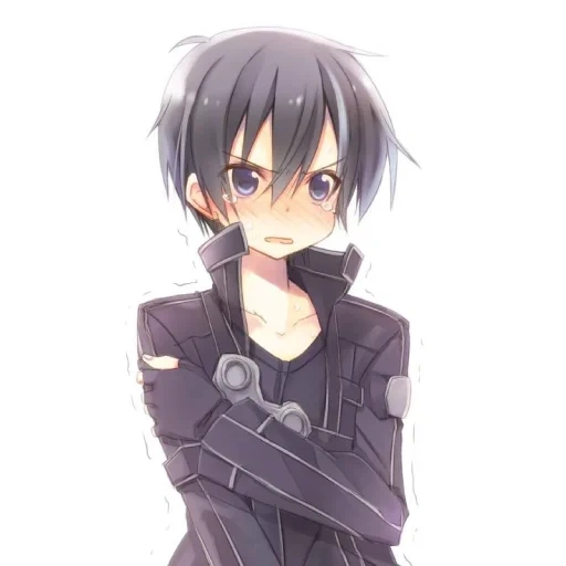 kirito kun, anime kirito, kirito cero arte, maestros de la espada en línea, little kirigai cazeto