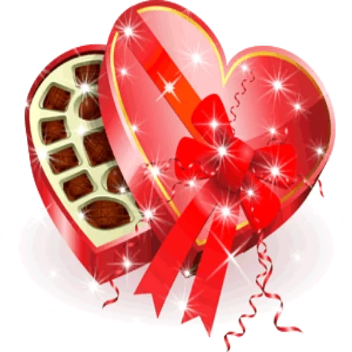 подарок, коробка конфет, сердце подарок, конфеты форме сердца, день святого валентина
