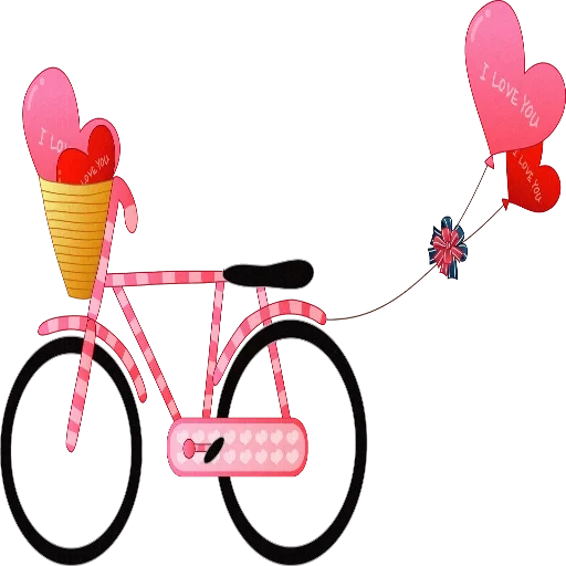 фон велосипед, велосипед розовый, велосипед клипарт, велосипед сердечками, велосипед розовом фоне