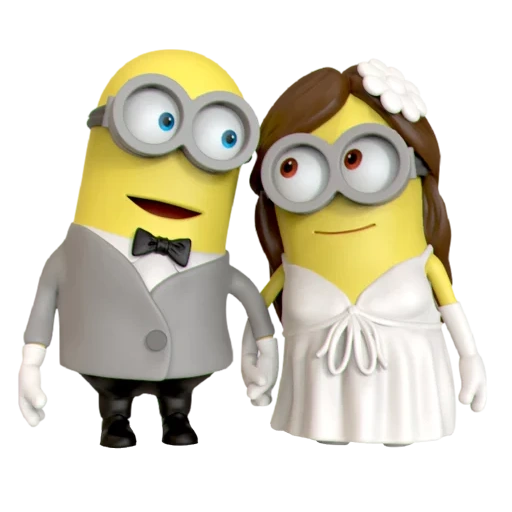 sbires, mariée, mariage des serviteurs, marié de marions, minions du jour du mariage joyeux
