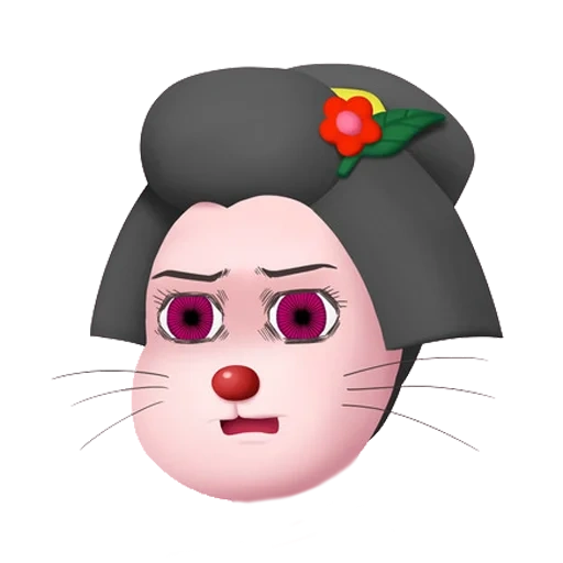 asiatique, geisha, emoji, geisha japonaise, vecteur de visage de geisha