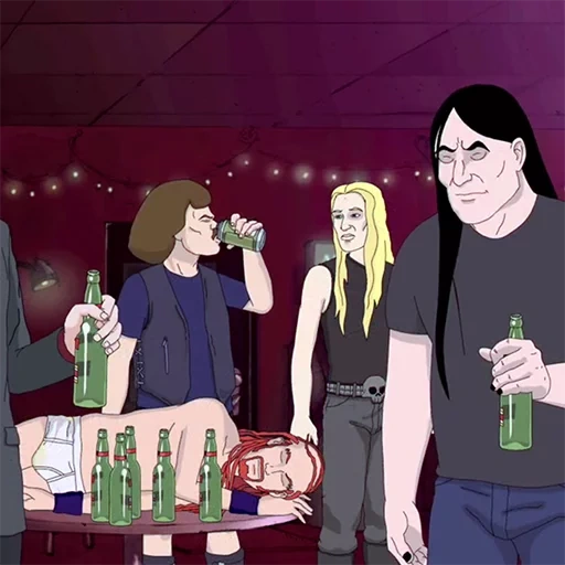 revelação de metal, mike alfaiate dethklok, o fundo é um apocalipse, caractere de revelação de metal, série de animação de revelação de metal