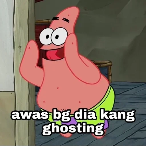 patrick, patrick starr, air liur patrick, meme bintang patrick, spongebob patrick