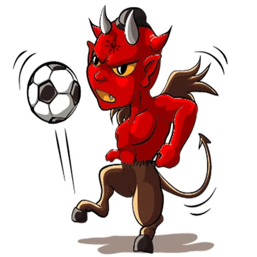 demon, red devil, the devil is cartoony, stickle red devil, damn red illustration