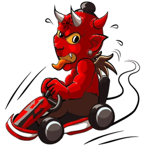 diablo, foxy foxy, diablo rojo, pequeño demonio, ilustraciones rojas características