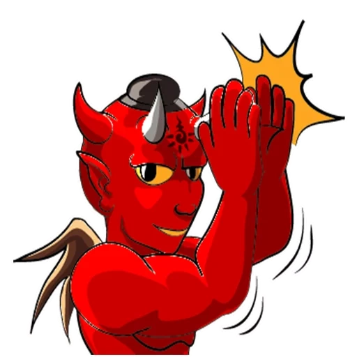 démon, diable, diable rouge, diable rouge, stickle red devil