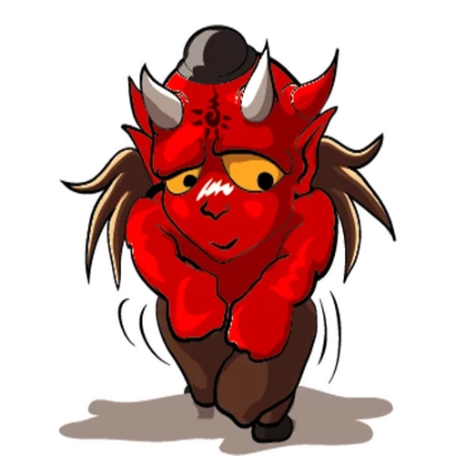 anime, demônio, diabo, stickle red devil