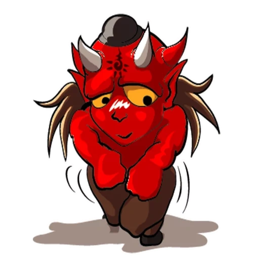 anime, demon, devil, stickle red devil