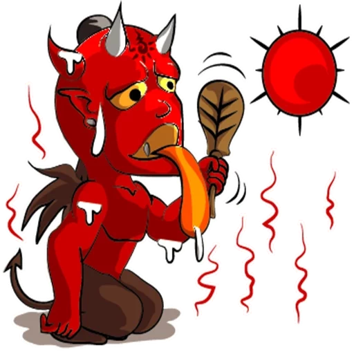 demônio, diabo, diabo vermelho, diabo vermelho, stickle red devil