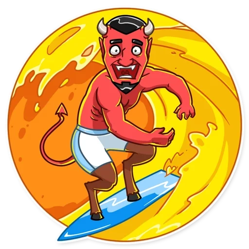 demon, the devil, self-adhesive devil