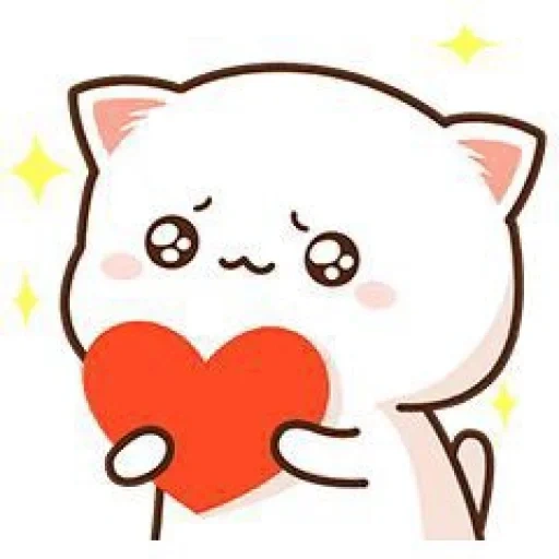 kucing persik mochi, lukisan kawai yang lucu, mochi mochi peach cat, gambar anjing laut yang indah, kawai seal love
