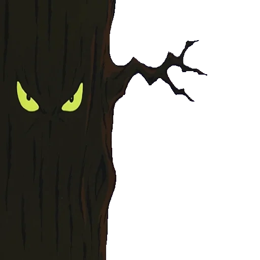 árbol malvado, un árbol terrible, halloween, dibujo de árboles malvados, árboles de halloween de miedo