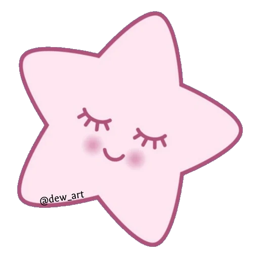 милая звездочка, звездочка шаблон, звездочка рисунок, звездочка розовая, кавайные звездочки
