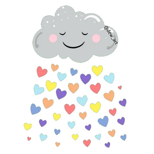 милое облако, милое облачко, облако вектор, облачко милашка, постер облачко детский