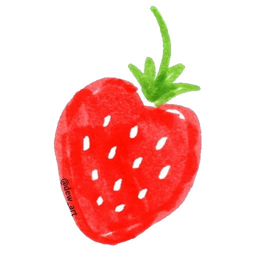 strawberry, эмоджи клубника, детский рисунок, рисунок клубника, клипарт клубника