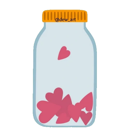 бутылка, бутылка прозрачная, стеклянная бутылка, бутылочка любви вектор, баночка сердечками рисунок