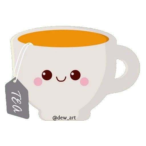 чашка, чашка чаю, чашка чая, чашка мульт, кавайный чай