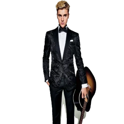 el esmoquin, traje negro, traje de fumar, tuxedo negro, justin bieber gq