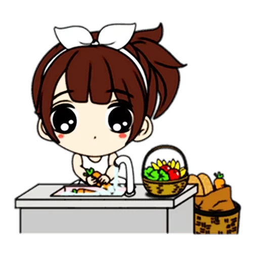 chibi, bild, kotori mines chibi, süße zeichnungen von chibi, anime chibi girl kaffee