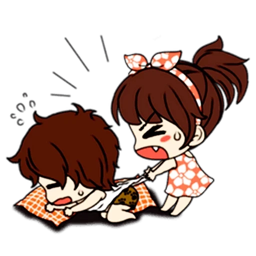 chibi bts, par de anime, casais de anime, romance, casais anya