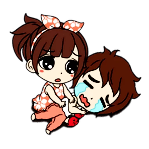 chibi, anime, lovely couples, love is a couple, couple in love