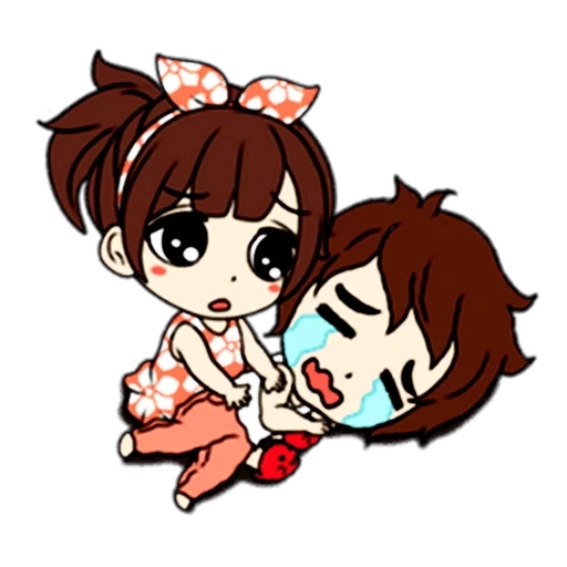 chibi, anime, casais adoráveis, o amor é um casal, casal apaixonado