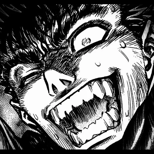 i furiosi, berserk, abbigliamento della rabbia, berserk guts, sorriso violento