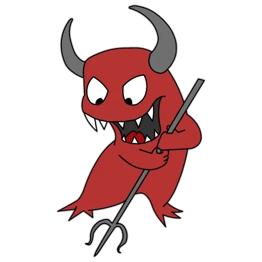 little devil, charmant diable, petit diable, démon de dessin animé, petit diable