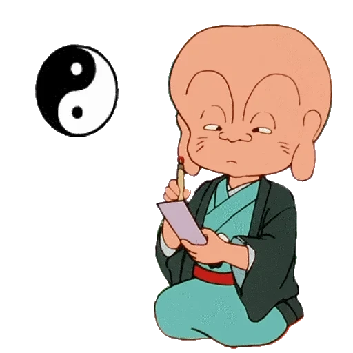 иероглифы, дзен монах, иллюстрация, кудашка дзен, китти-кэт мультфильм 1948