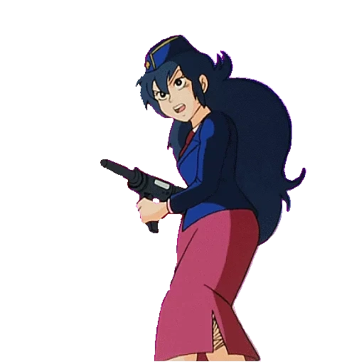 аниме рисунки, женщина аниме, аниме персонажи, urusei yatsura 2022, мисато кацураги пистолетом