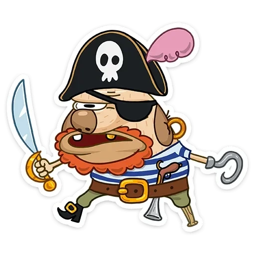 pirate, pirate de diggy, capitaine de pirate, pirate de dessin animé, pirates de dessins animés
