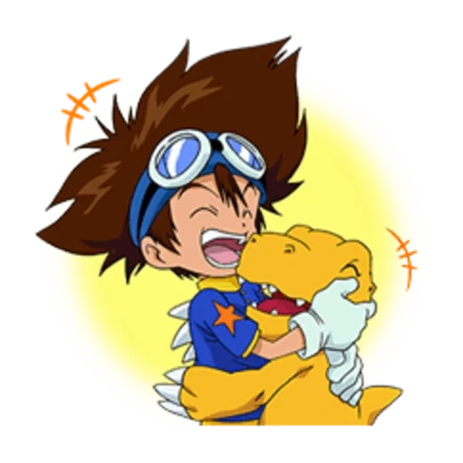 anime, digimon, digimon tai, stickers digimon, yanggu taiichi di jimon