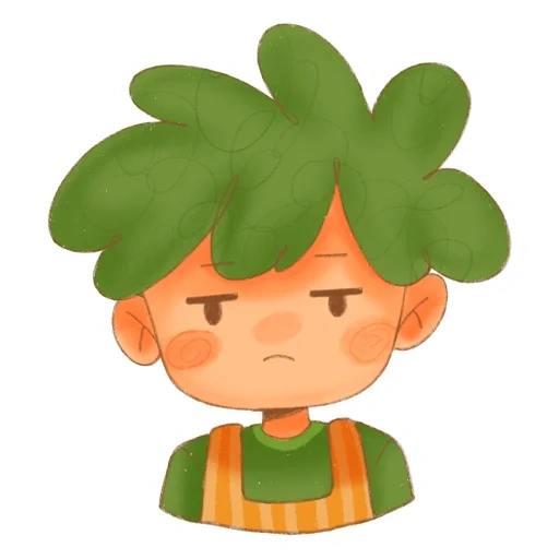 a toy, boy, boy rama, kyle broflovski art, leprechaun illustration different emotions