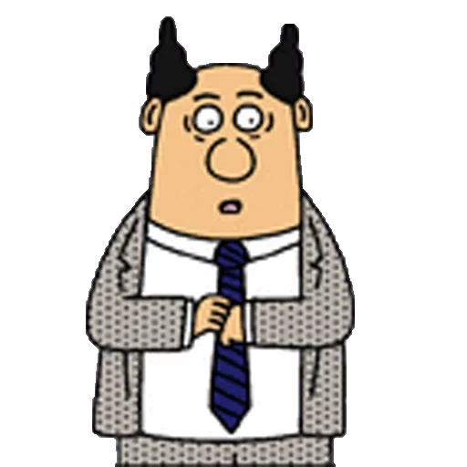 dilbert, chefe de cabelos pontudos, comics dilbert viés, dilbert animated series helen, decisão de tomada de decisão victor vromo