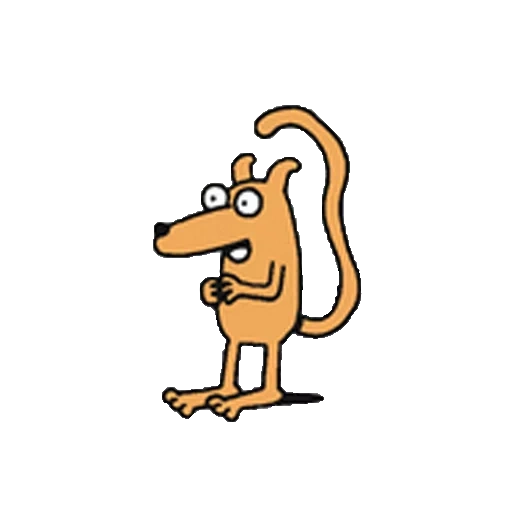 gatto, dog, cane giallo, un cane allegro, cane simpson