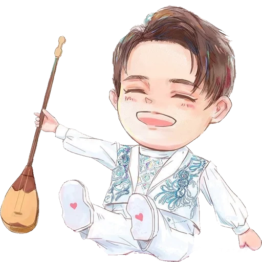 chibi, gambar anime, hati korea, chibi got7 bam bam, red cliff goryeo heart