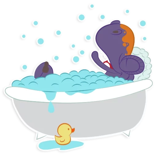 мультяшка ванной, мультяшная ванна, ванная мультяшная, ванная иллюстрация