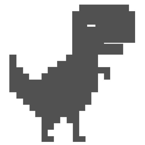 dinosaurio, juego de dinosaurio, google dinosaur, dinosaurio de píxeles, dinosaurus google por celdas