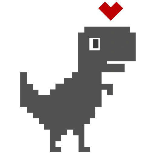 google dinosaurus, dinosaurus 404, game dinosaurus, dinosaurus pixel, seni piksel dinosaurus