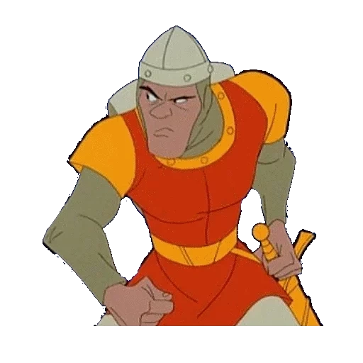 hombre, dragon lair 1983, el nido del dragón del dragón de lair, dragón lair caricatura 1984, serie de animación de nido de dragón 1984