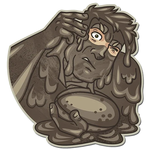 dirty stickers, telegram stickers, stickers, rubus hagrid in your youth art, stickers stickers