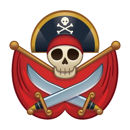 пират, смайлик пират, пират йо хо хо, весёлый роджер, пиратский череп