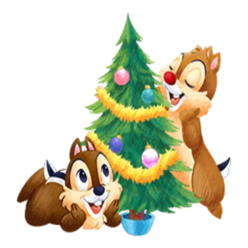 pohon natal, mickey mouse elka, disney christmas, chip dale natal