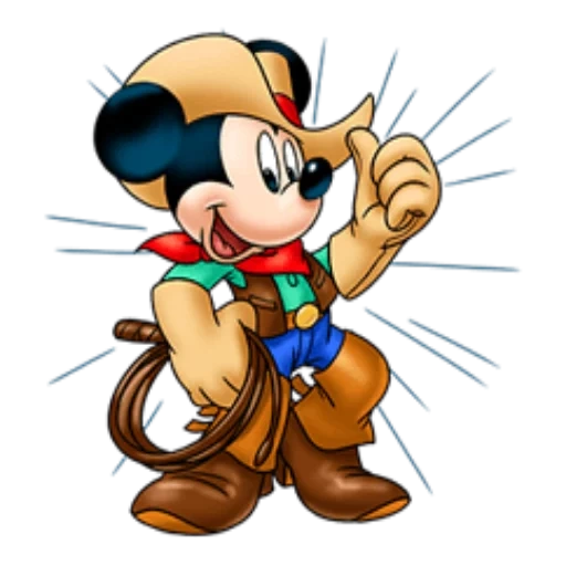 mickey mouse, pahlawan mickey mouse, koboi mickey mouse, mickey mouse ceria, karakter mickey mouse